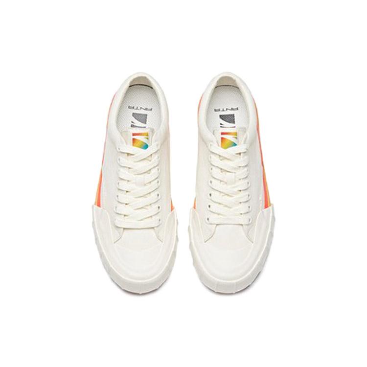 Anta Life Collection Slip Resistant Abrasion Resistant Low top Skateboard Shoes Women's White 122028608-1