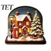 Cozy Living Room Decor Items Christmas Wooden Light Up House Table Ornament, LED Lighted Tabletop Decorations Book Nook Village Decoration for Holiday