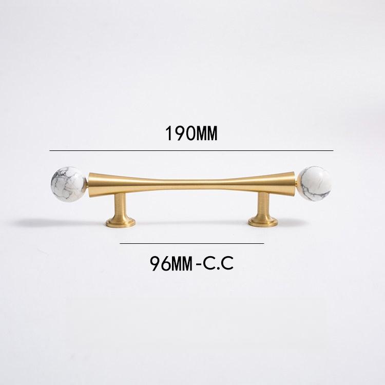 French Style Wardrobe Door Handles Personality Marble Crystal Brass Pulls for Cabinet Cupboard Dresser Drawer Furniture Hardware