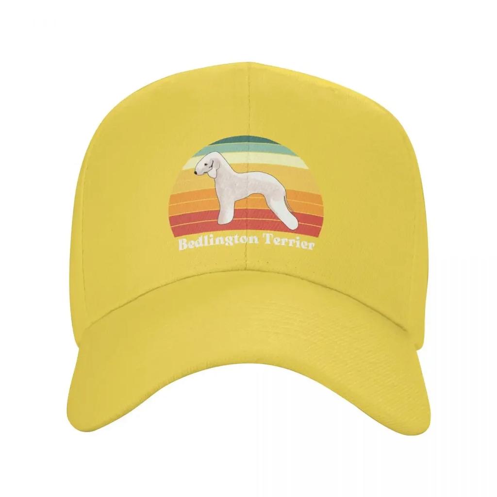 Vintage Bedlington Terrier realistic silhouette Baseball Cap Thermal Visor Unisex hat Women Hats Unisexs