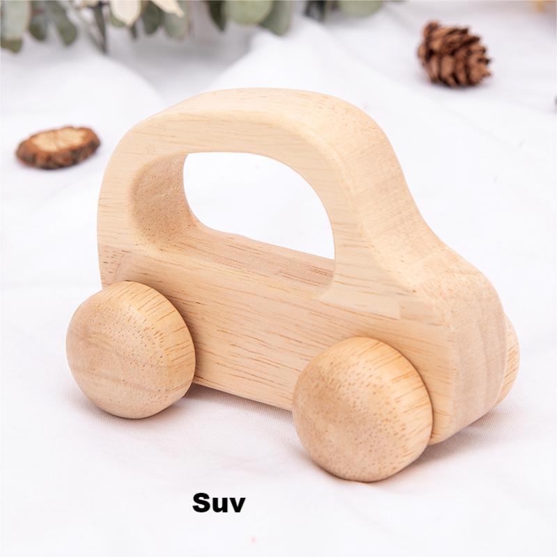 Wooden Inertia Handcart Toy for Children Aged 0-3: Grip Training and Play.