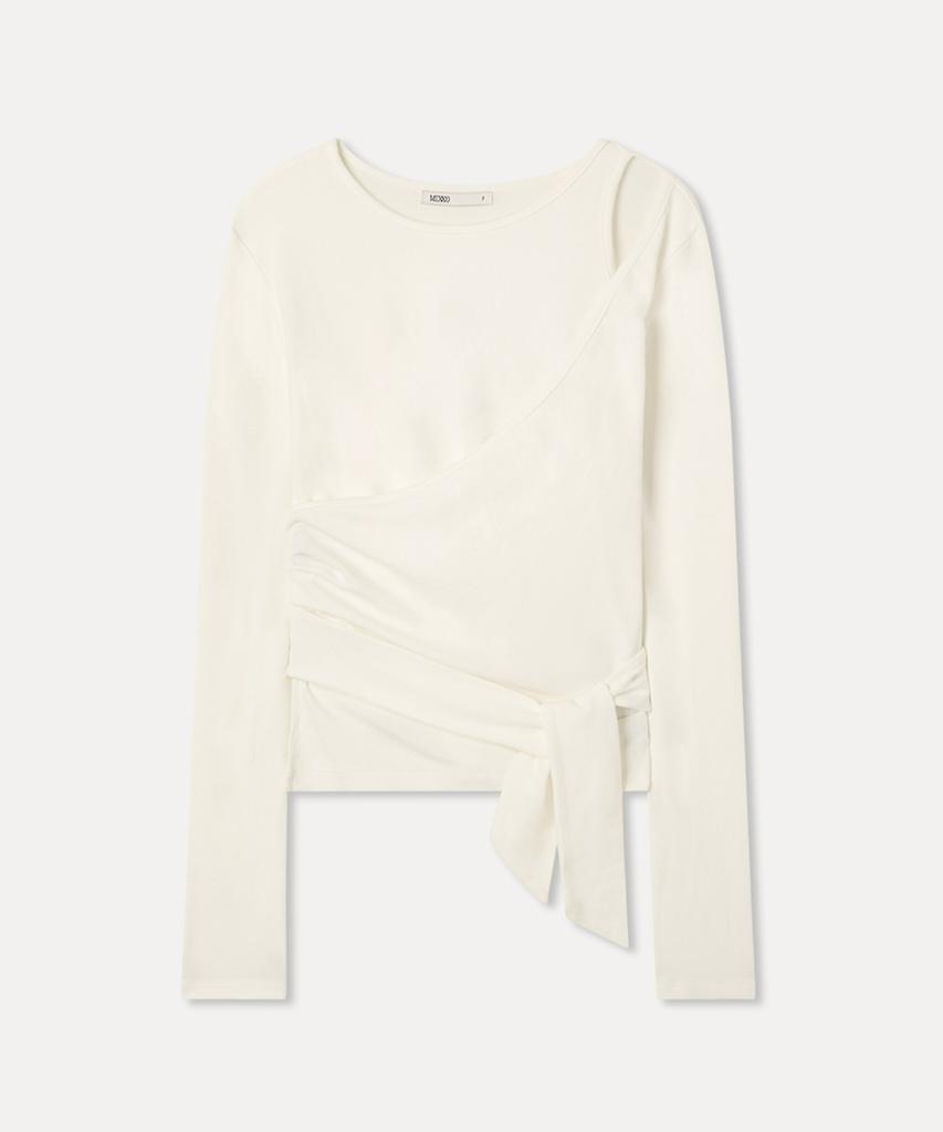 MIXXO Slit Wrap Long Sleeve T-Shirt Re Lwg32Ss_Miwlwg52Qs