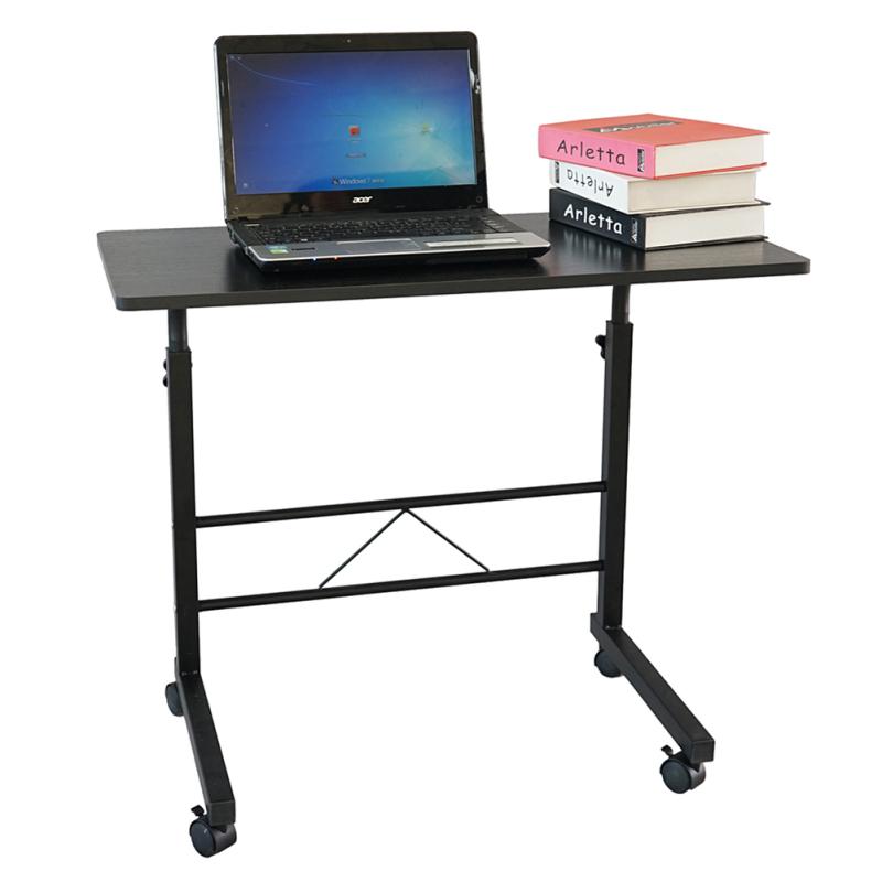 60cm Removable Side Table Height Adjustable Movable Portable Laptop Desk Stand For Bed Sofa Office