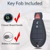 Key Fob Fobik Style Keyless Entry Fits for Jeep Cherokee 2014 2015 2016 2017 2018   Remote Control Key Replacement GQ4-53T (4A Chip) 68105081 3
