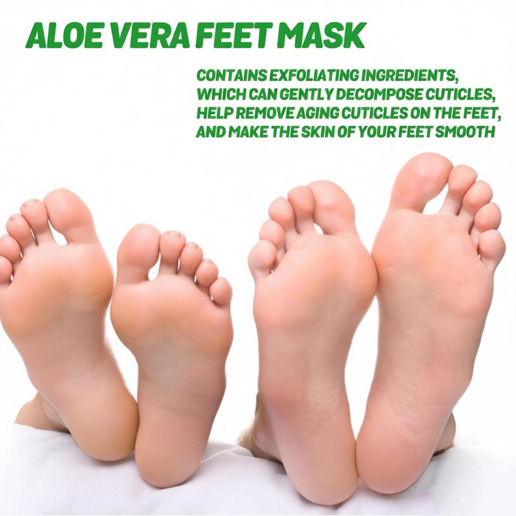 Eelhoe Aloe Vera Foot Mask Moisturizing And Hydrating Foot Mask For Tender Skin Moisturizing And Cleaning Foot Care Foot Mask