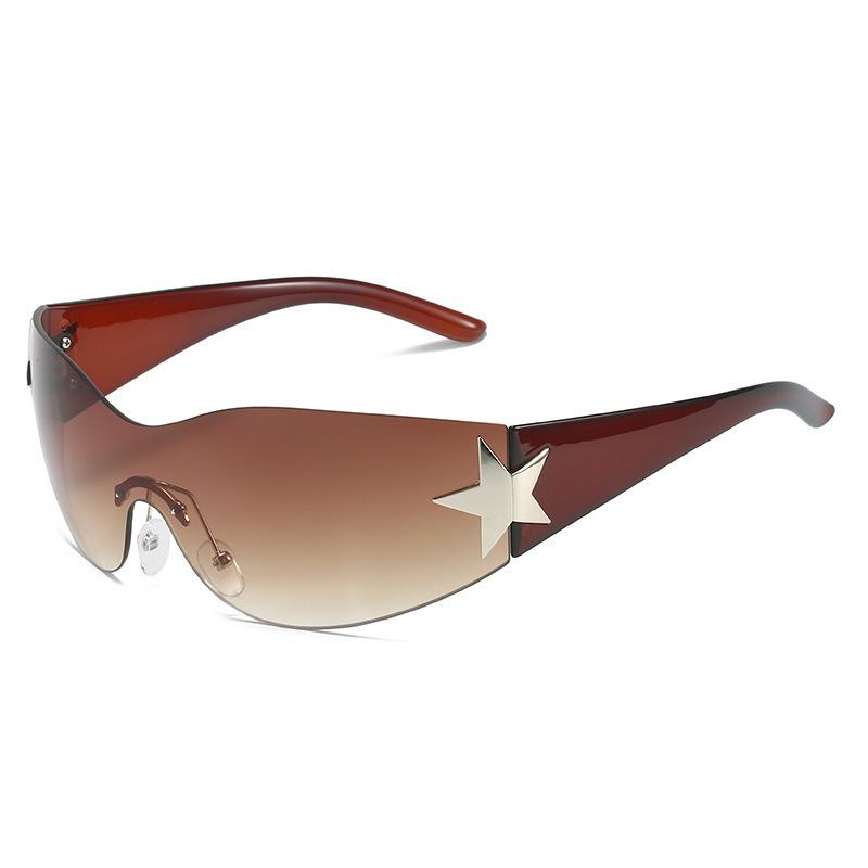 Y2K Sports Sunglasses with Star Design
