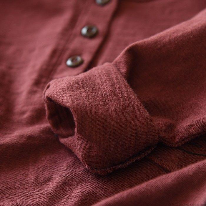 Boy Button Cotton Long-sleeve T-shirts Solid Color Spring Autumn Letters Pocket Children's Bottoming Shirts 2-12 Year Boys Tops