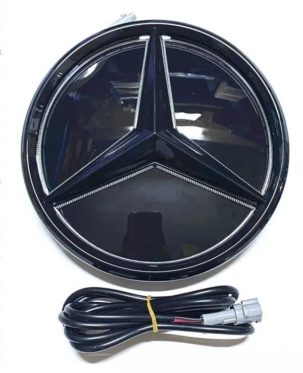 

C200 E200 New 2025 For Mercedes Benz Car Front Grill Logo Light mirror face LED Badge For Mercedes Benz W166 GLS350 AMG/GLS63 X2 Red light
