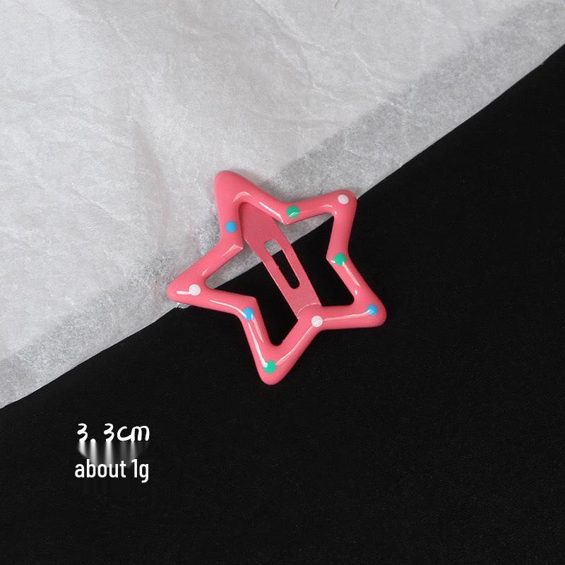 Dopamine Star Hair Clip: Elegant Women's Headwear Accessory for Summer Bangs