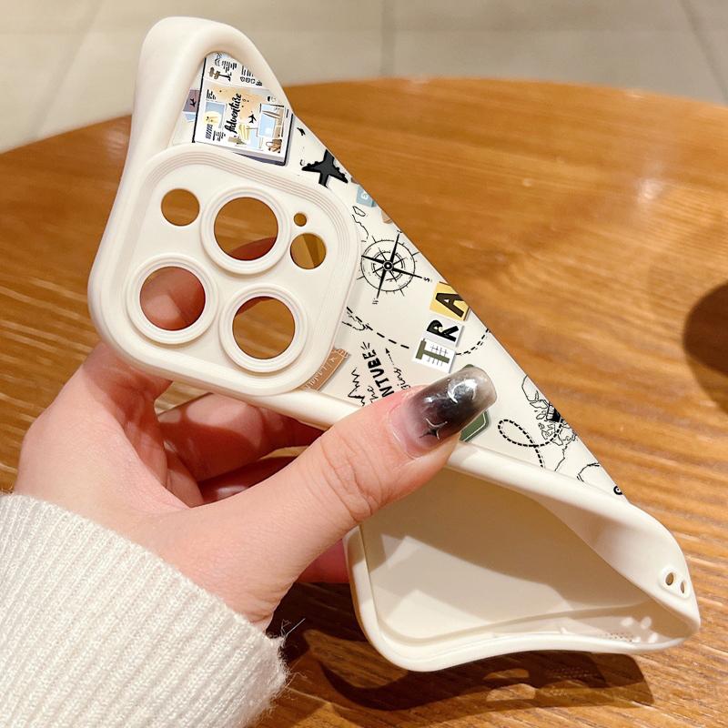 For iPhone 16 Pro Max 15 Pro 14 Plus 13 12 11 XS XR 8 7 Case Shell Signboard Print TPU Soft Shockproof Matte Phone Cover