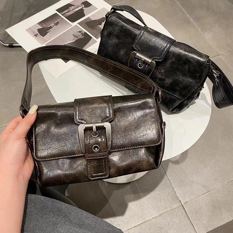 Kadınlar için çapraz askılı vintage tarzı tote omuz çantası koltuk altı çantası bayanlar