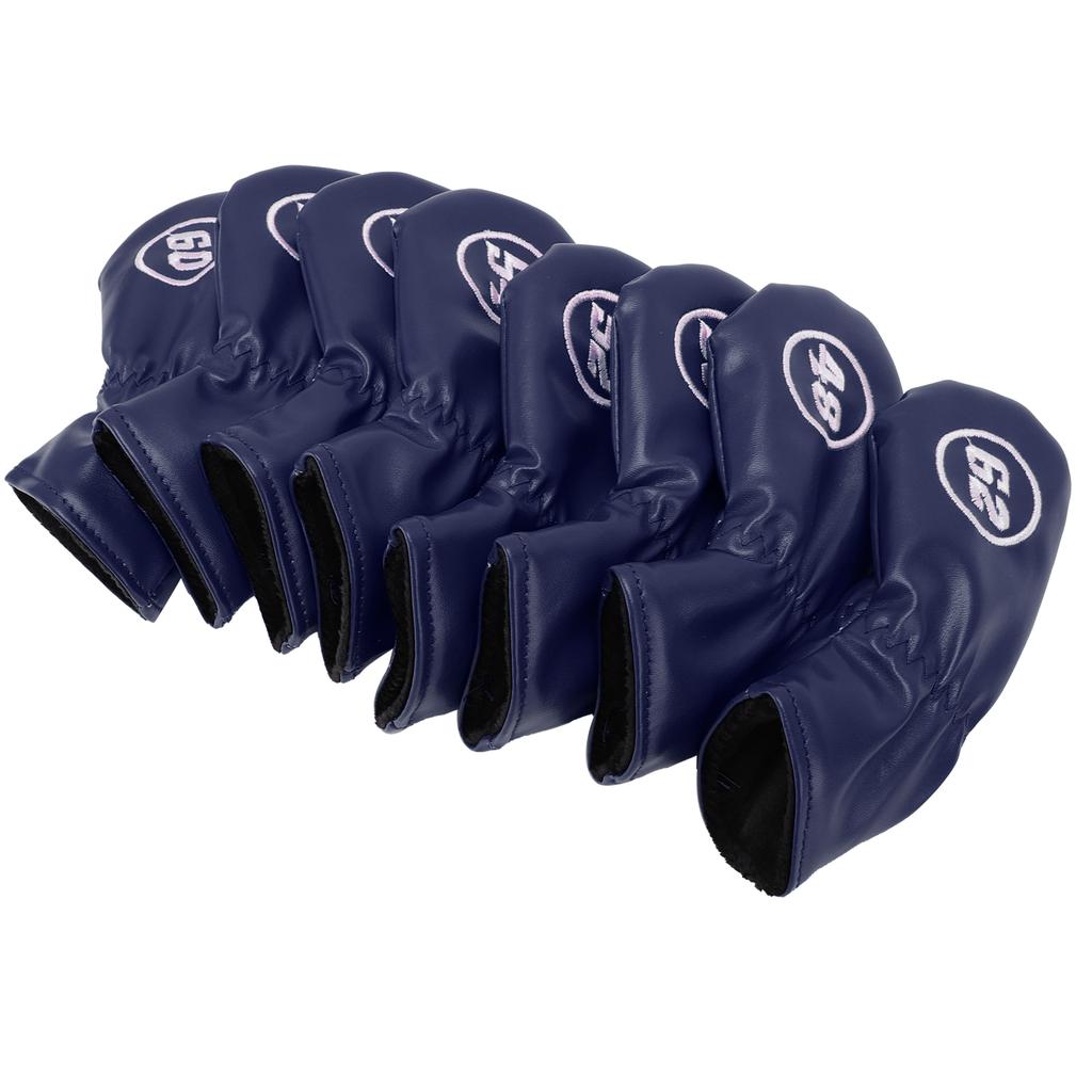 8 Stück Club Eisen Schlägerhauben Set Weiches PU 48 50 52 54 56 58 60 62 Grad Markierung für Messing Schwarz