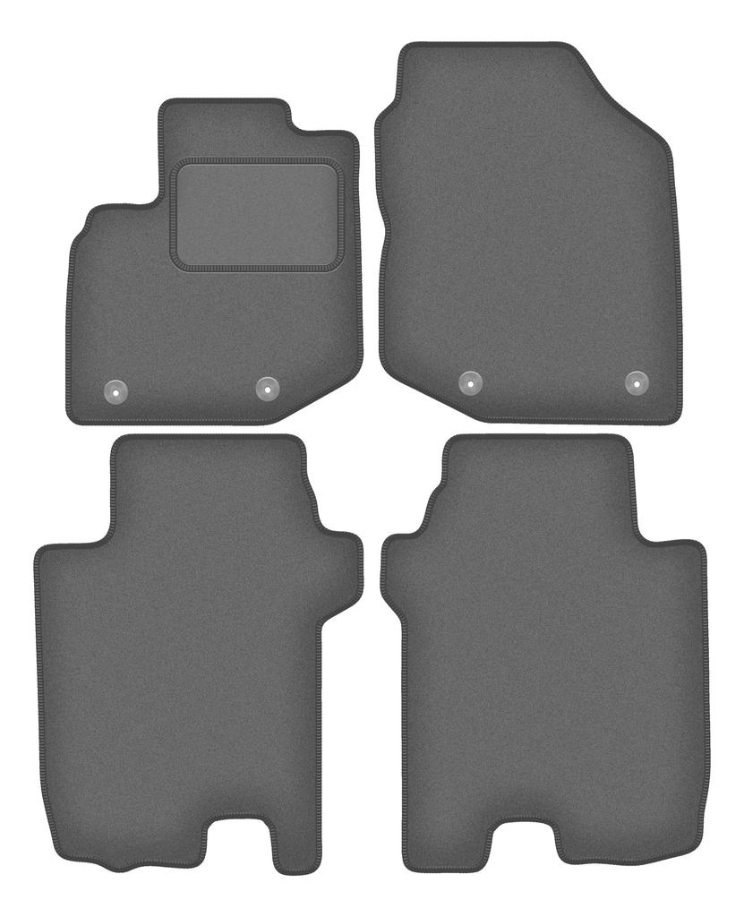Velour graphite car mats for: Honda Jazz III hatchback (2011-2014)