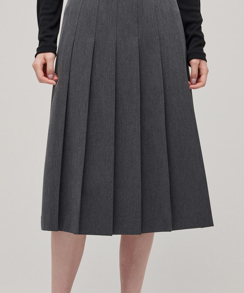 Musinsa Standard Woman Women'S Pleated Midi Skirt [Medium Grey]