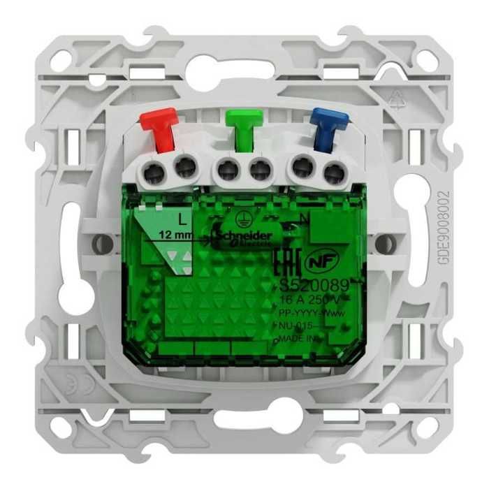 Prise électrique avec USB - Schneider Electric - Odace - Blanc - 16A - Prêt à poser