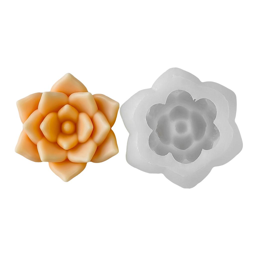 Succulent Plant Candle Gypsum Mold Nonstick Aromatherapys Silicone Molds Desktops Ornament Mold Home Decoration Molds