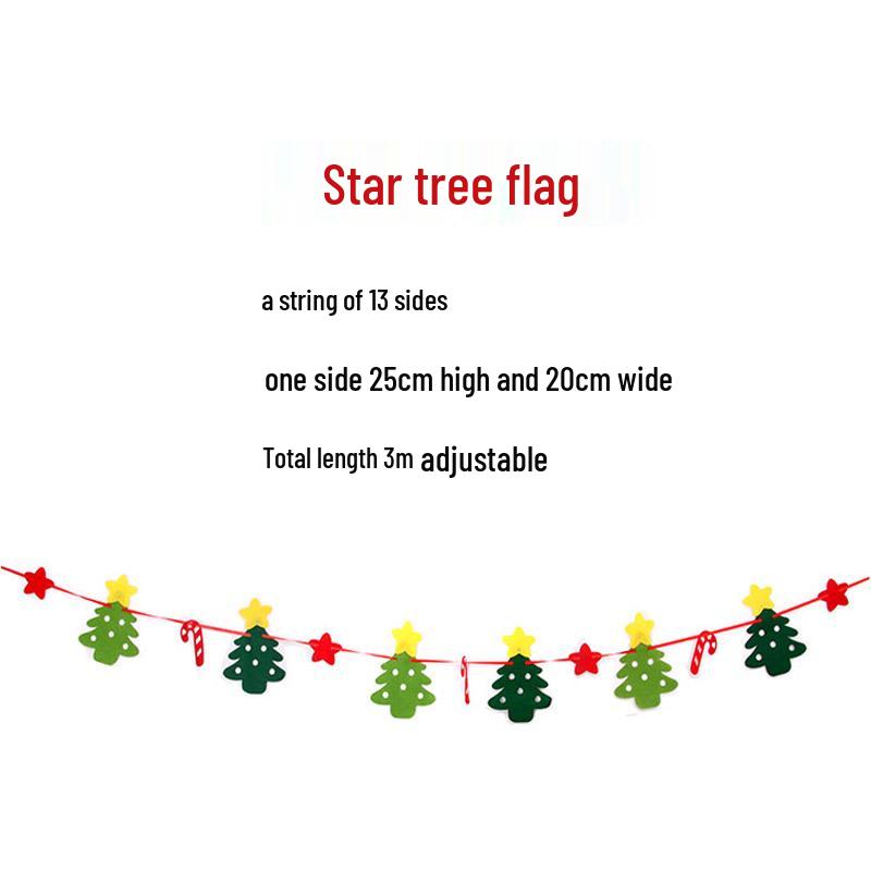 Non-Woven Christmas Decorations Bunting for Shopping Malls and Stores