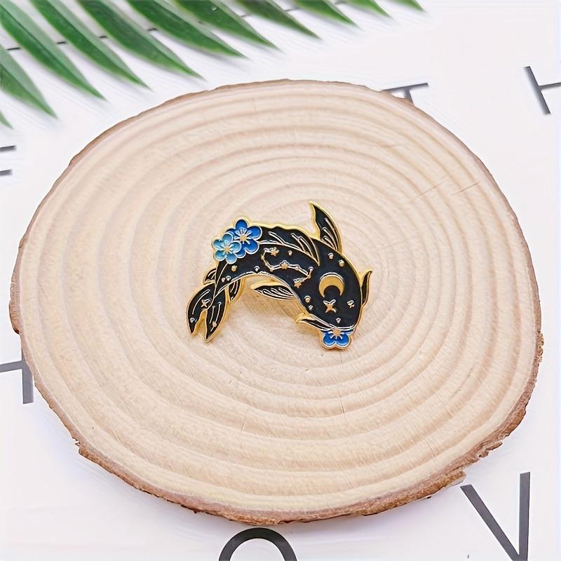 

Персонализированные броши-аксессуары для пары в виде счастливых карпов и рыб кои, черно-белый набор для пары лучших друзей, значки-украшения для женщин чёрный