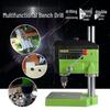 Compact 220V Multifunctional Precision Bench Drill & Milling Machine for Woodworking with Speed Control