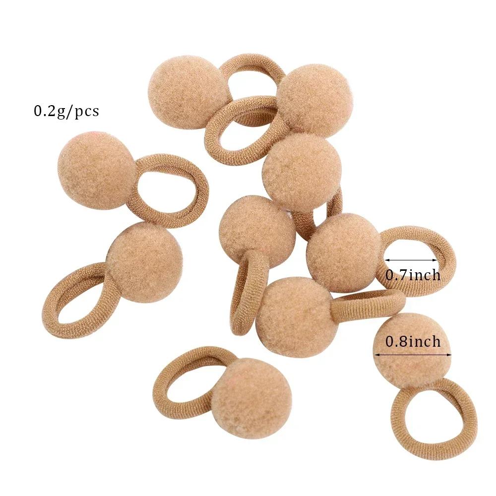10/20pcs Sweet Colorful Elastic Hair Bands Plush Ball Rubber Band for Baby Girls Scrunchie Hair Ties Clip Kids Hair Accessories