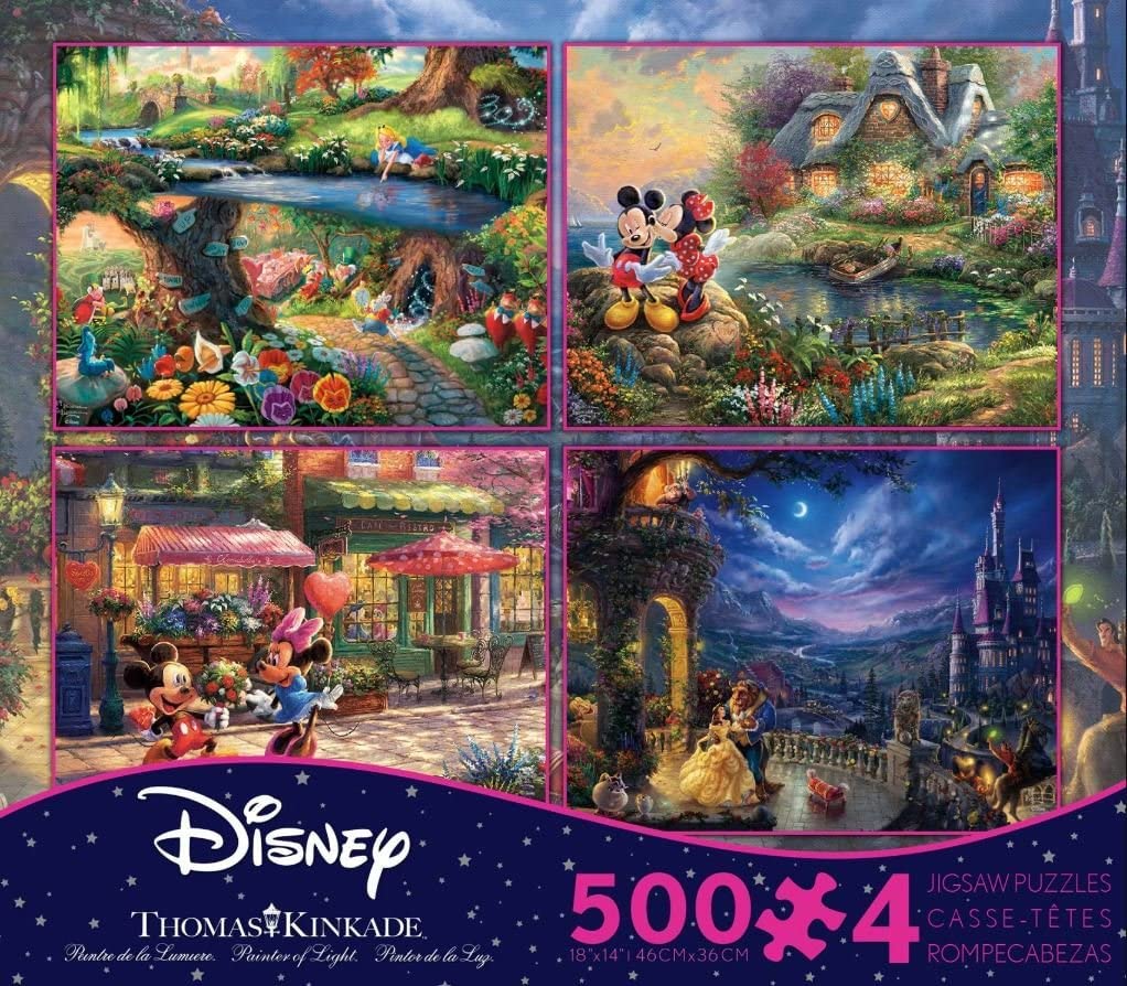 

Набор пазлов Disney Classic, 500 деталей x 4 дюйма и Томас Кинкейд [Алиса в стране чудес] [Микки Классик] [Микки Кафе] [Красавица Чудовище]