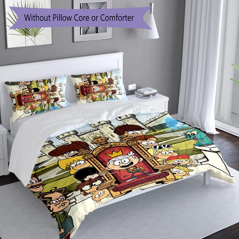 3pcs The Loud House1 Pattern Bedding Set Duvet Cover Set Includes Duvet Cover &pillowcases, Perfect All Season Bedroom Decoration & Gift