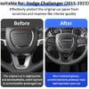 Carbon Fiber Style Car Steering Wheel Trim Cover Panel For Dodge Challenger Charger 2015- And Dodge Durango 2014- Auto Interior Decorations