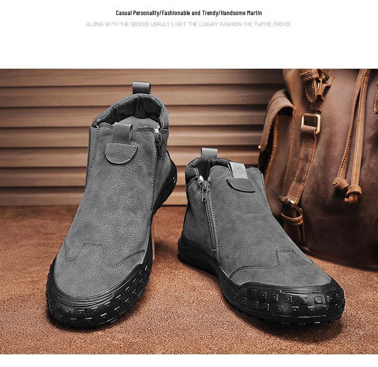 Northeast Men's Winter Snow Boots: Fur-Lined, Non-Slip, Fashionable Sports Shoes