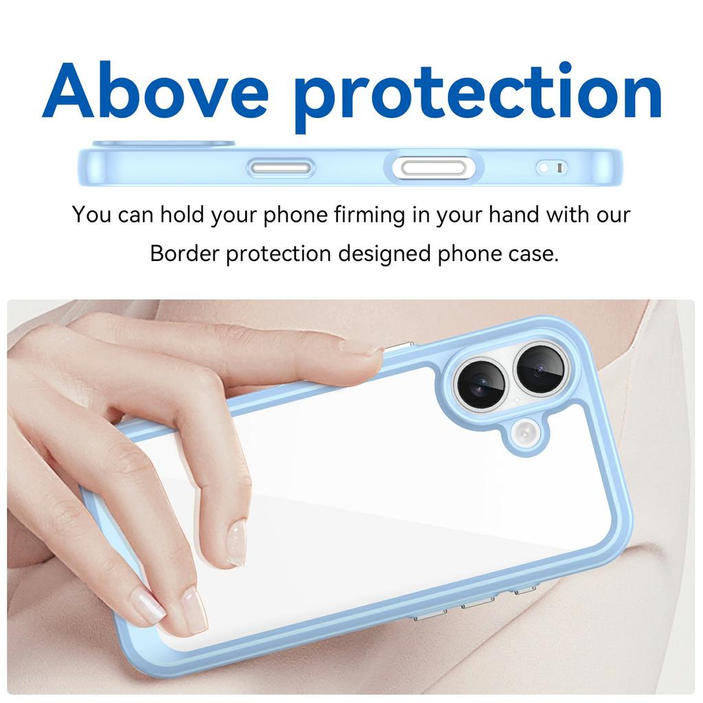 For iPhone 17 Case TPU + Acrylic Protective Clear Phone Cover