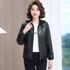 Spring/Autumn 2025 Women's Hooded PU Leather Short Coat - Stylish Zipper Jacket for Young Moms.