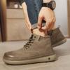 Men Boots Winter High Top Leather Shoes Fashion  Shoes Fashion Ankle Boots Business Casual Outdoor Shoes Male Sneakers New