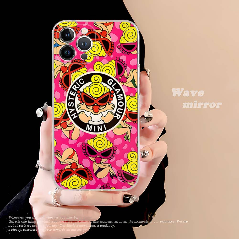 Classic H-Hysteric Popular Brand M-Mini Phone Case For IPhone 17 16 15 14 13 11 12 Pro Max 16 Plus Transparent