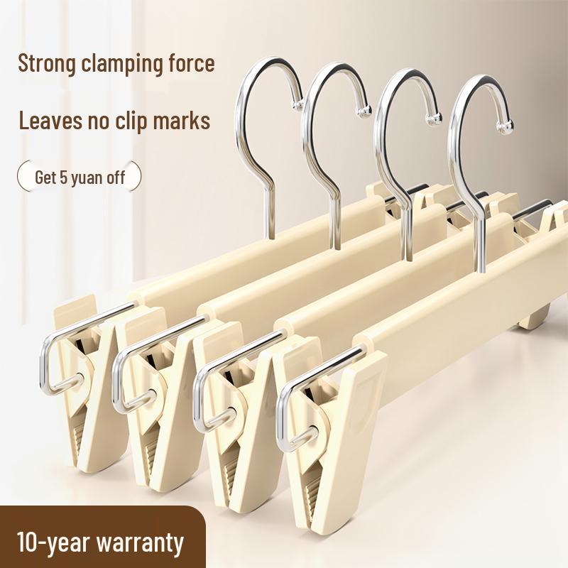 Wieszak z klipsami na spodnie: Antypoślizgowy, Niepozostawiający śladów, do Suszenia Spodni, Spódnic, Bielizny