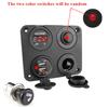 12V-24V Car Boat Dual USB Charger Switch Voltmeter Cigarette Lighter Sockets Kit