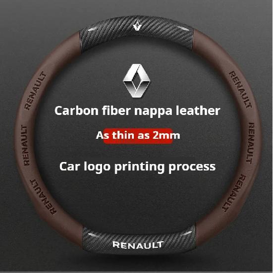 Carbon Fiber Car Steering Wheel Cover For Renault Scenic Clio Laguna 2 3 4 5 Kangoo Fluence Megane Trafic Talisman Twingo Kaptur