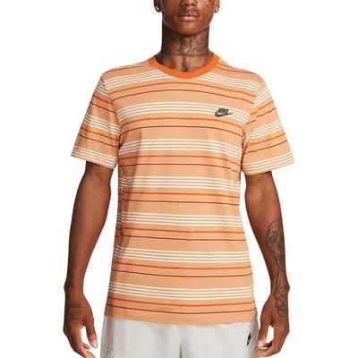 Sports Lifestyle Series Breathable Round Neck Short Sleeve T-Shirt Men Tops Orange FD1359-225