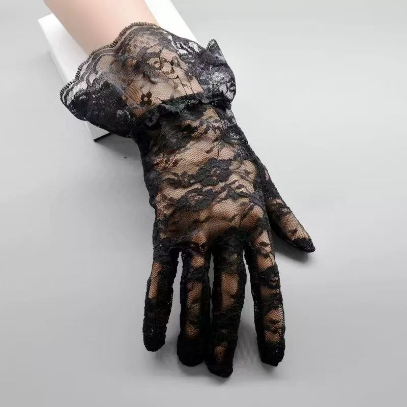 Sex Accessories Lace Short Elastic Retro Bridal Gloves Fashion Cheongsam Elegant T5