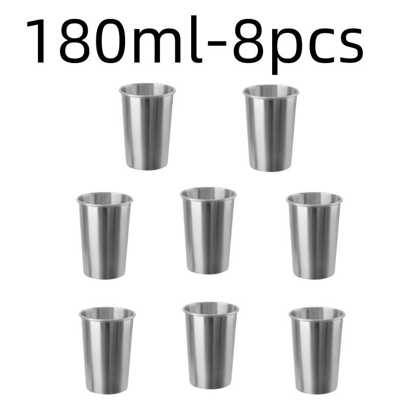 Stainless Steel Metal Cup Beer Cups White Wine Glass Coffee Tumbler Travel Camping Mugs Drinking Tea Mug Set Outdoor