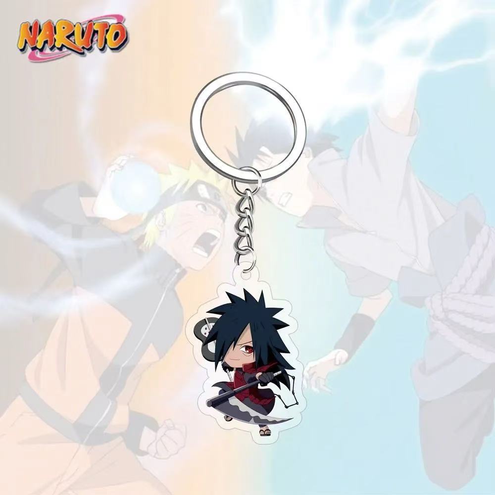 Llavero acrílico de Anime Naruto, accesorio, llavero de dibujos animados de Uzumaki Naruto