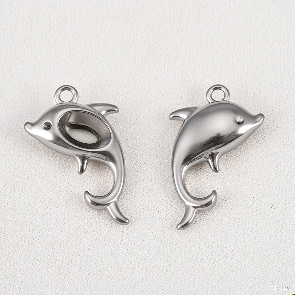 1pc 5pcs 8pcs Stainless Steel Fish Dolphin Turtle Octopus Crab Pendant Base Frames Blank Bezel DIY Necklace Charm Jewelry Making