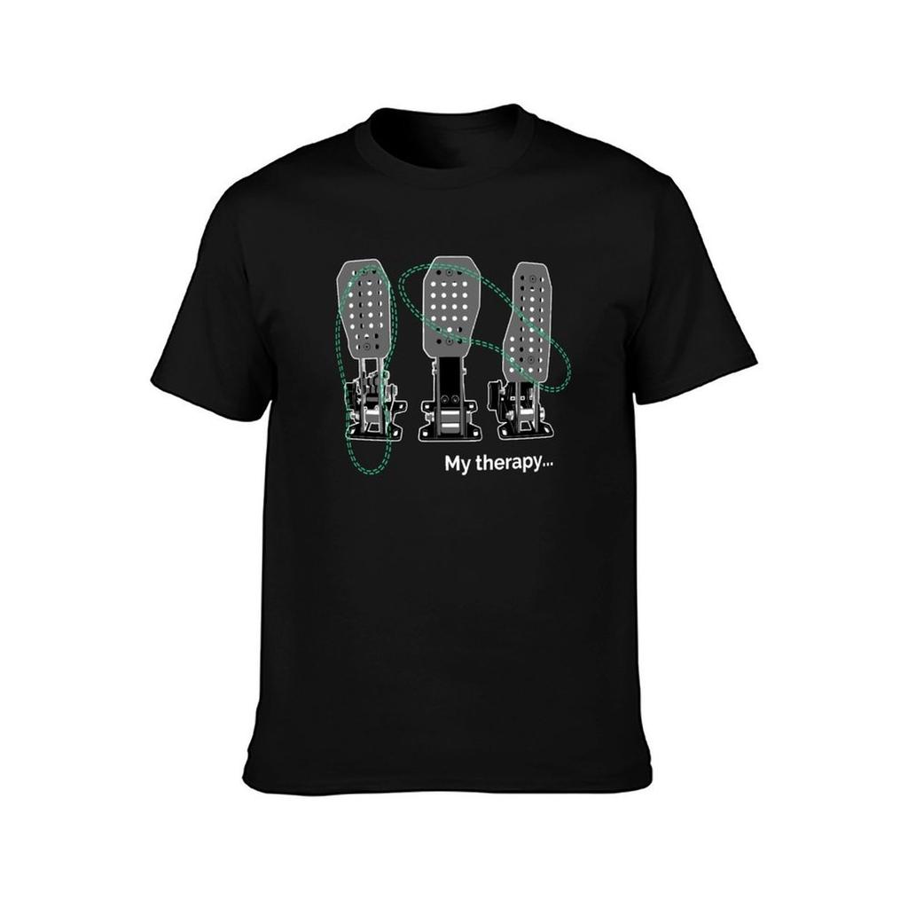Car Guys Therapy 3 Pedals iRacing Funny Car Lovers Gift Car Enthusiast Video Games TShirt