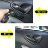 Carbon ABS Interior Door Handle Bowl Cover Trim  For Mercedes-Benz Smart 10-14