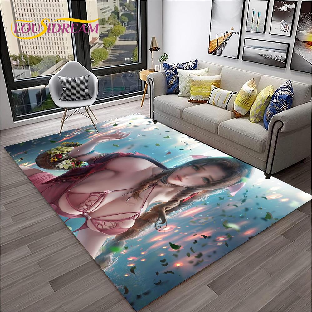 3D Anime Postać z Gry Seksowna Koronka Dziewczyny Kreskówkowy Dywanik Dywan do Domu Salon Sypialnia Sofa Wycieraczka Dekoracja, Dywan Obszarowy Mata Antypoślizgowa