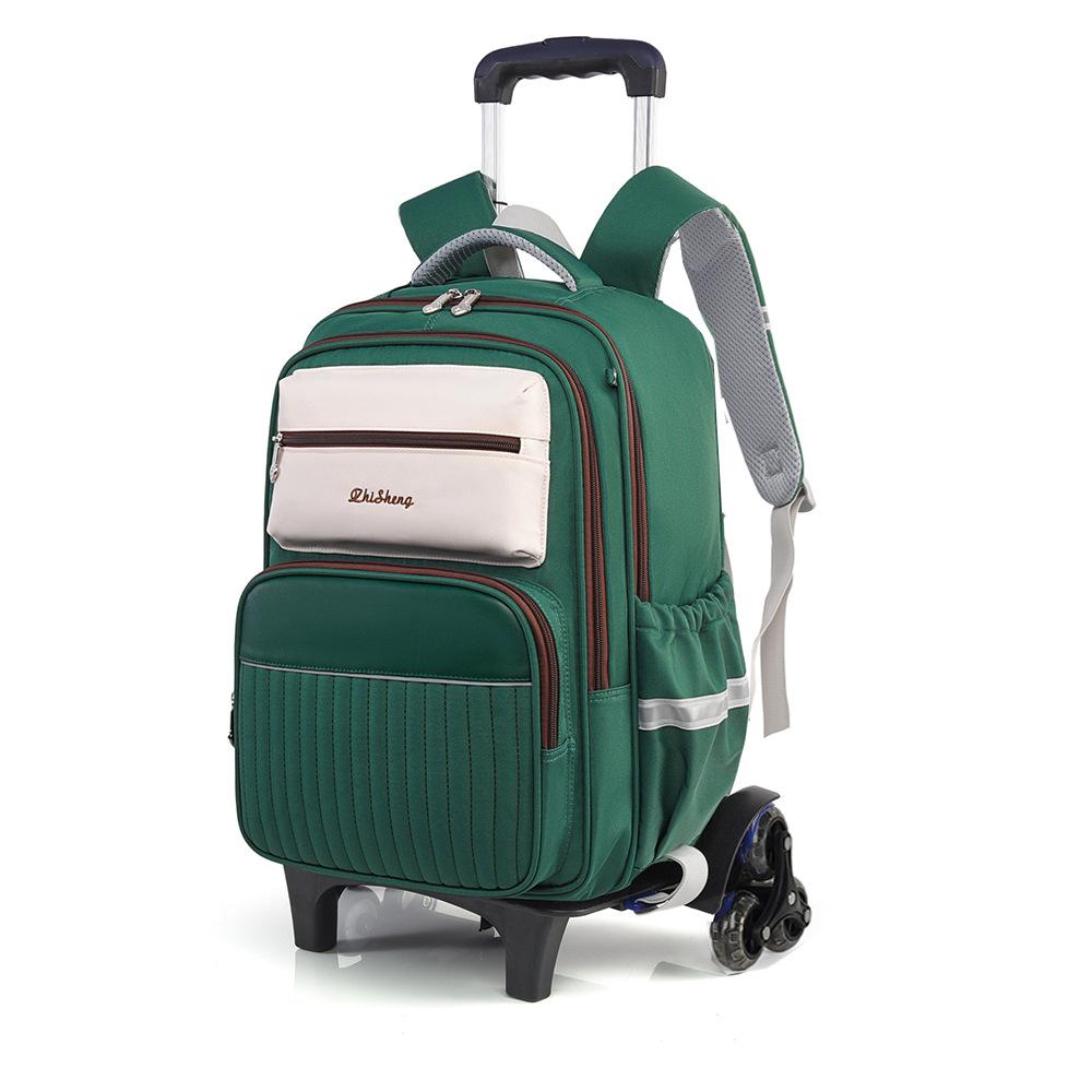 Rolling Backpack for Boys Girls Elementary School Bag with Wheels Mochilas Travel Trolley Bag 2 and 6 Wheels BOOKBAGS