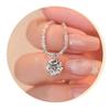 Elegancki Błyszczący Naszyjnik z Diamentami - Damski Design High-End Light Luxury, Delikatny Styl Łańcuszek na Obojczyk