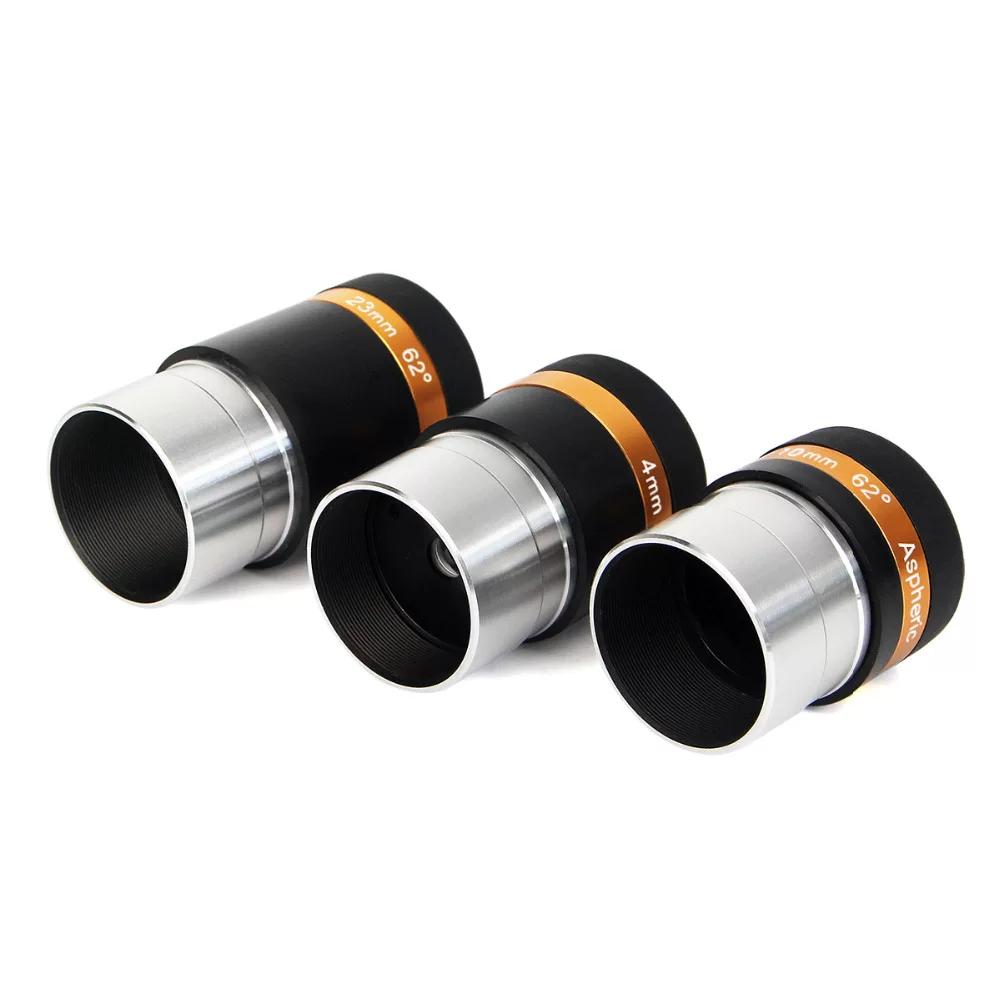 Celestron 62 ° Wide Angle HD High Power Aspherical Eyepiece 4/10/23mm Astronomical Telescope Accessories