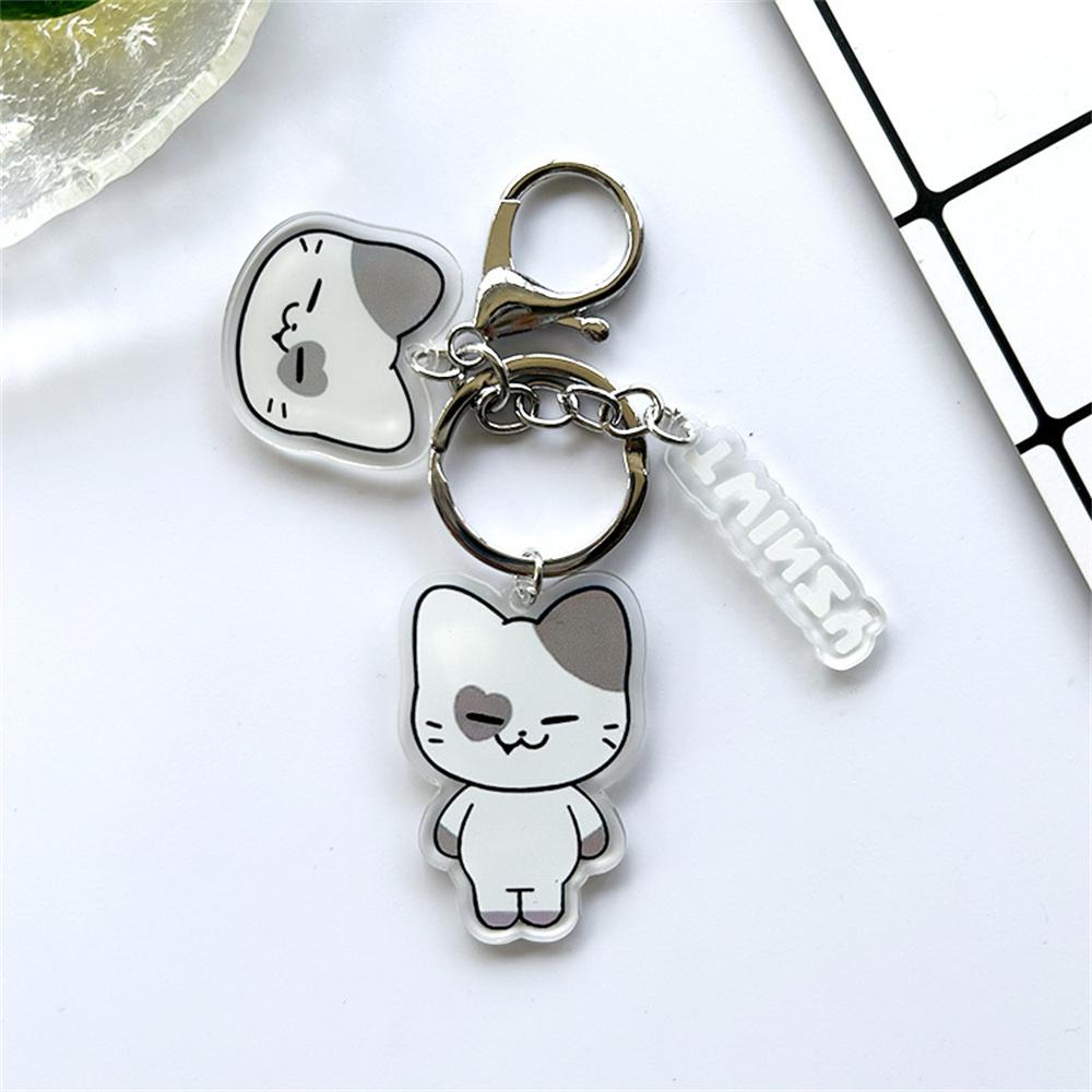 3PCS KPOP ITZY Acrylic Double-sided Keychain Twinzy Cartoon Keyring Yeji Lia Ryujin BORN TO BE World Concert Fans Collection