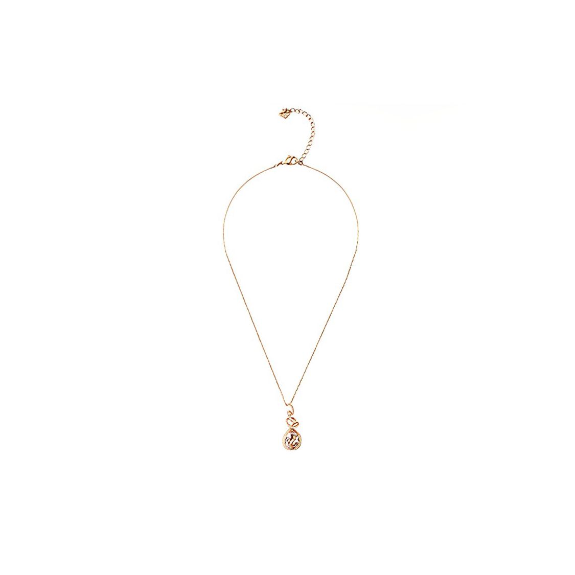 Swarovski Water Drop Spiral Necklace Women necklace Gold 5168983 Gold,F