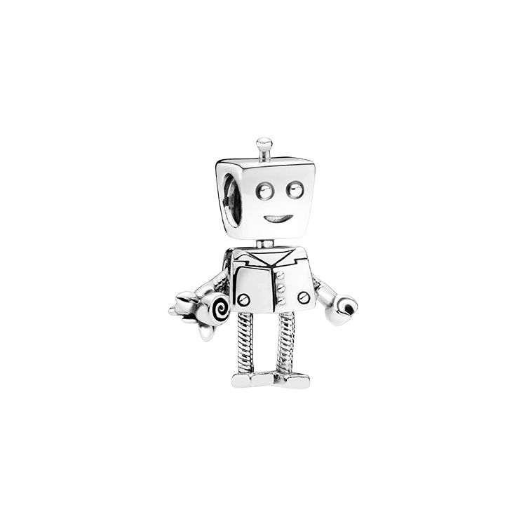 Pandora Robot Decoration 925 Silver Jewelry Accessories Couple Style Unisex Jewelry Accessories 797819 Box