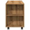 TV Stand with Casters Artisan Oak Finish 102 x 34.5 x 43 cm Engineered Wood